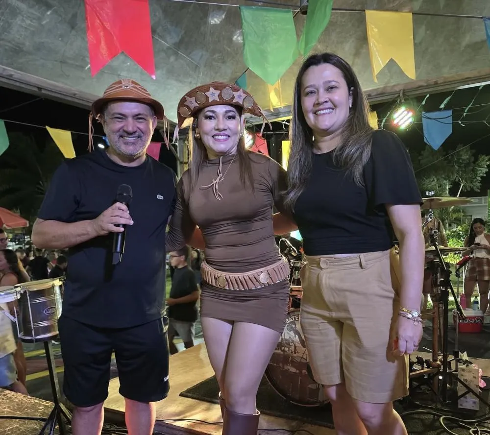 Luiz Claudino e Larúcia Sá prestigiam mais uma noite no Terreiro do Forró|Foto: Divulgação