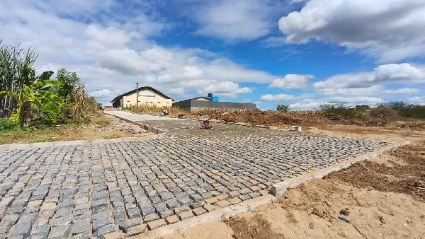 Pavimentação no distrito São José, em Bom Jesus-PB|Foto: Jhota Herre