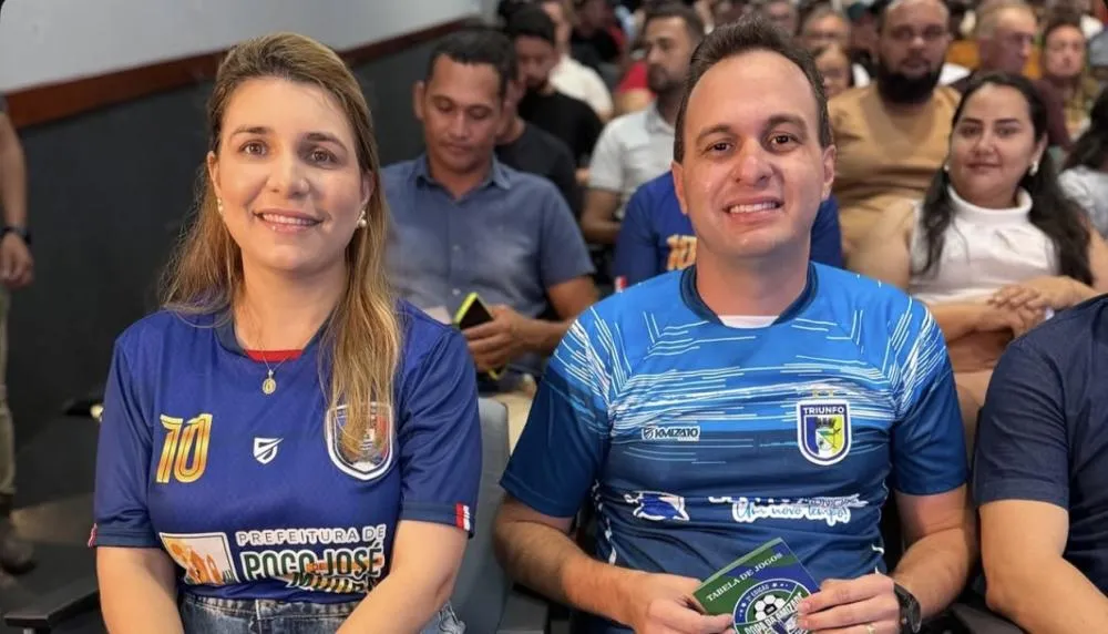 Prefeitos Espedito Filho e Laís Raquel participam do lançamento da 2ª Copa da Amizade|Foto: Divulgação