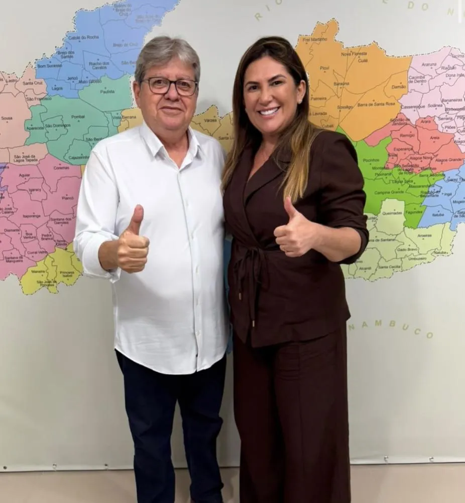Prefeita Corrinha Delfino reforça articulação política em reunião com João Azevêdo|Foto: Divulgação