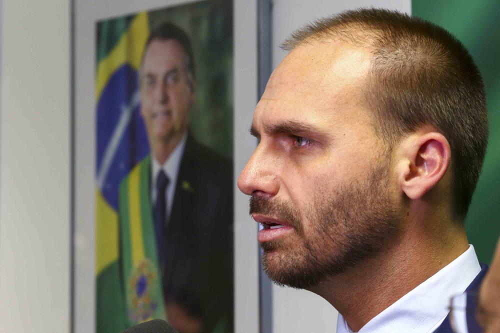 Eduardo Bolsonaro, deputado federal e filho do ex-presidente, Bolsonaro 