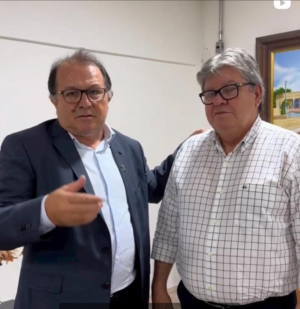 Prefeito Ceninha Lucena se reúne com o governador João Azevedo e destaca novas parcerias para o desenvolvimento de Bonito de Santa Fé