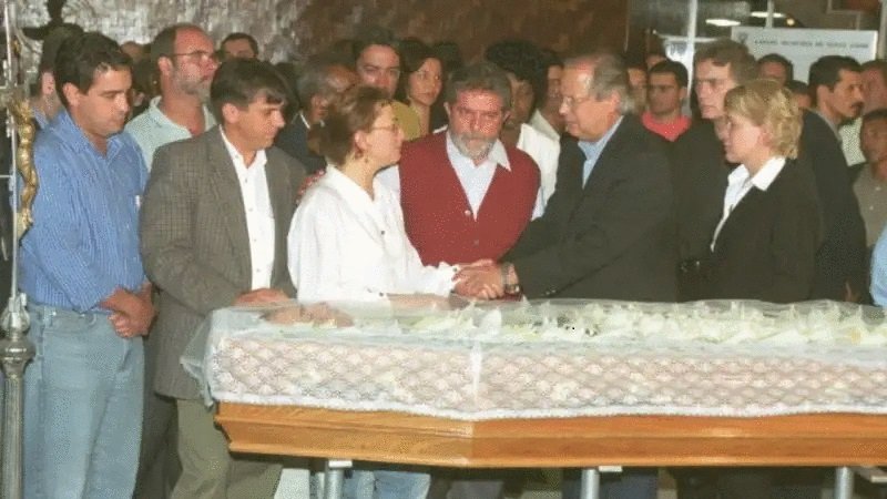 O então prefeito de Santo André (SP) Celso Daniel (PT) foi assassinado em 2002 Itamar Miranda/Estadão Conteúdo - 28.mai.1997 