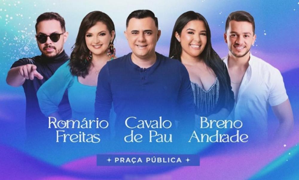 Os nomes que vão levar muita música e animação à nova Praça Central são Cavalo de Pau, Romário Freitas e Breno Andrade