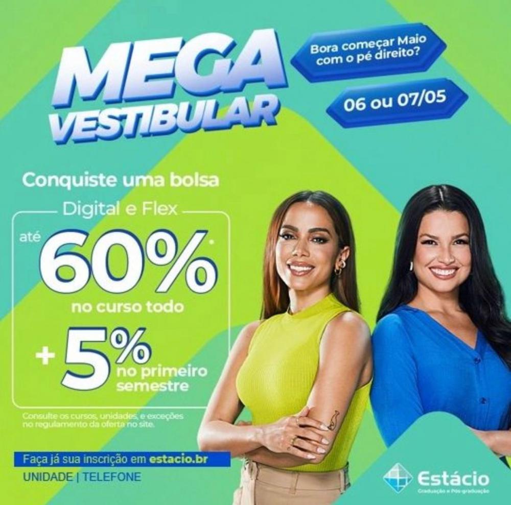 O Mega vestibular da Estácio está de volta. Confira 