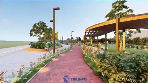 Projeto da construção da praça em Triunfo-PB.