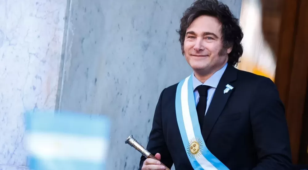 Presidente argentino Javier Milei em Córdoba / 25/5/2024 REUTERS/Leandro Bustamante Gomez 