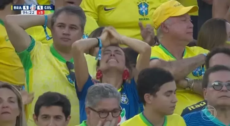 Senador Efraim Filho no jogo entre Brasil e Colômbia pela Copa América (Foto: Reprodução)