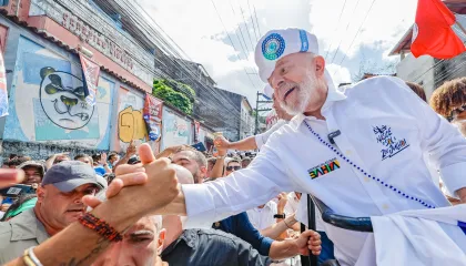 Presidente da República, Luiz Inácio Lula da Silva, durante Caminhada do Dois de Julho, no Largo da Soledade. Salvador - BA (Ricardo Stuckert/PR)