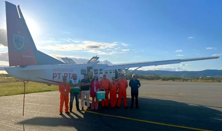 Sangue é transportado de João Pessoa em aeronave para salvar paciente grave no Sertão