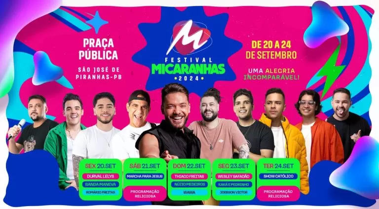 Marcha para Jesus e Show Católico entram na programação da semana da cidade no Festival Micaranhas 2024; confira