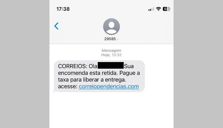 Criminosos enviam mensagens para possíveis vítimas (Foto: Reprodução)