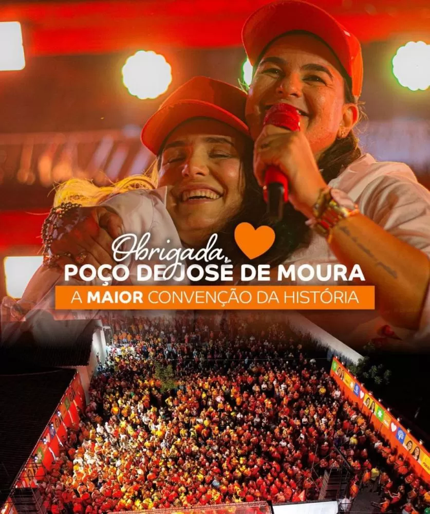 Laís Raquel e Veluma agradecem pela maior convenção da história de Poço de José de Moura