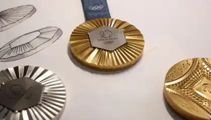 Medalhas dos Jogos de Paris 2024 (1/2/2024 REUTERS/Benoit Tessier)