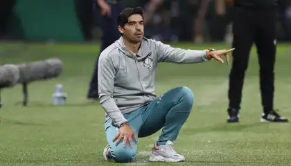 Abel Ferreira durante vitória por 3 a 1 contra o Atlético-GO pelo Campeonato Brasileiro (Cesar Greco/Palmeiras)