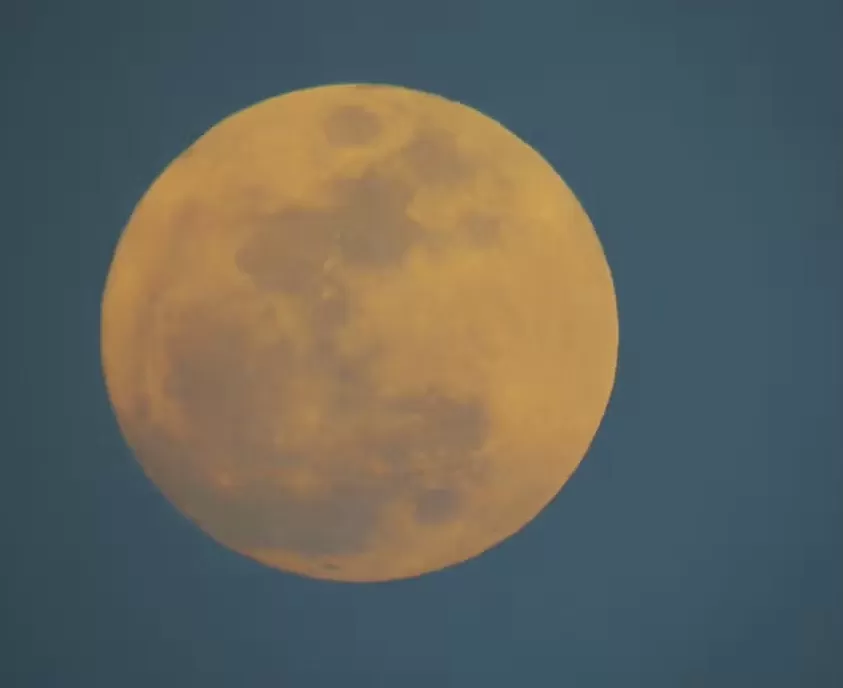 Superlua azul vista no céu (Foto: Auridan Trindade)