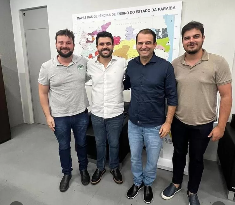 Bal Lins e Ramon Brasil se encontram com o secretário de educação da Paraíba, Wilson Filho (Foto: Redes sociais)