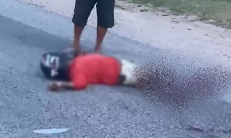 Imagem do acidente com vítima fatal na PB-395, em Santa Helena (Foto: Redes sociais)