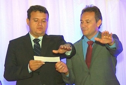 Os antes aliados, Emanuel Messias e João Cléber (foto: reprodução) 