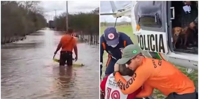 Barragem rompe após chuvas e deixa moradores ilhados (Foto: Divulgação)