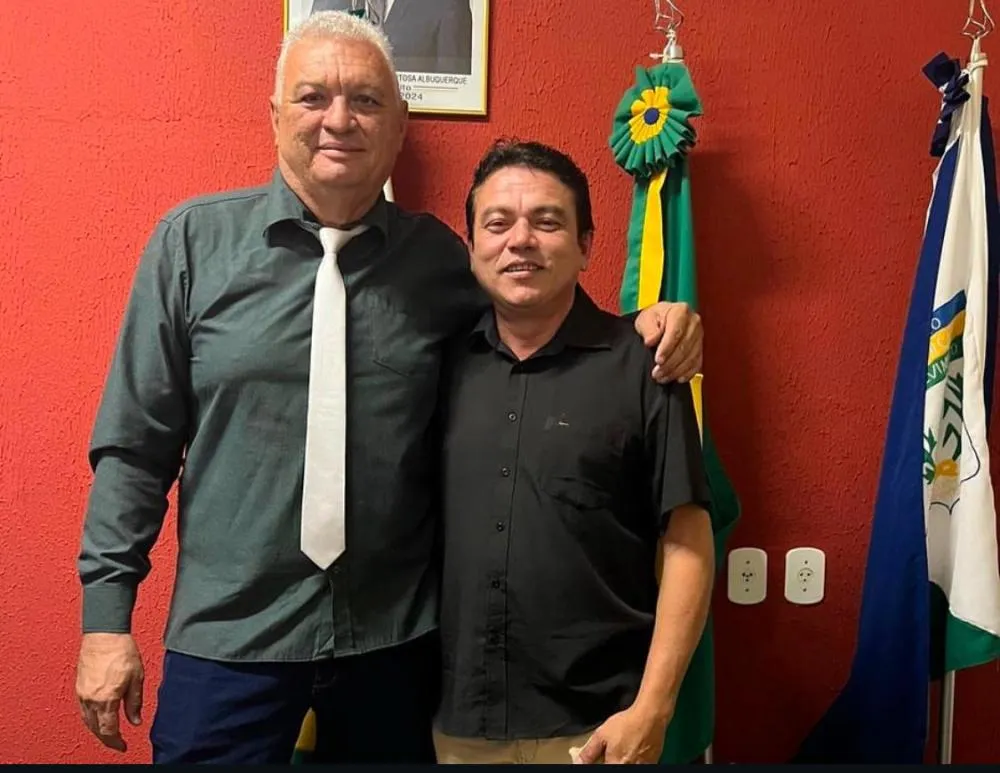 Presidente da Câmara Itamar de Adonis ao lado do prefeito, George Feitoda (Foto: Instagram)