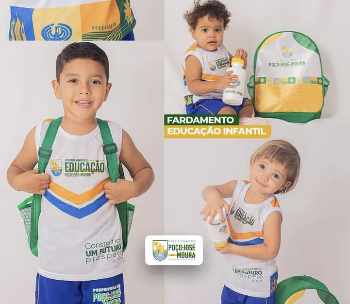 Prefeitura de Poço de José de Moura entrega novo fardamento da Educação Infantil