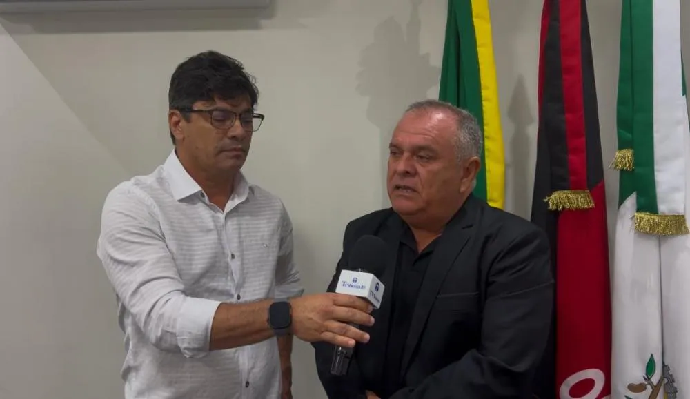 Presidente da Câmara de São José de Piranhas, Ronaldo de Deta em entrevista ao tribuna10 (Foto: tribuna10)