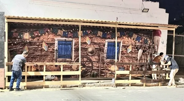 Prefeitura de Cajazeiras segue nos trabalhos de montagem da ornamentação do Xamegão Cultural e da Vila Cajá