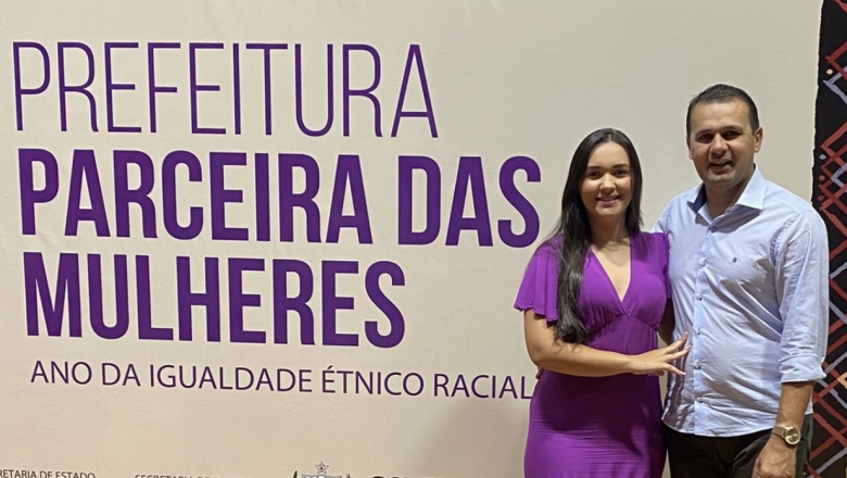 Prefeito e primeira-dama de Bernardino Batista recebem Selo Social Prefeitura Parceira Das Mulheres