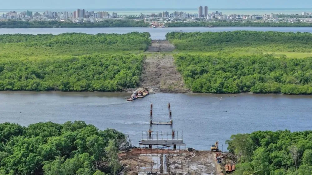 Ponte do Futuro: Obras avançam na ilha Stuart; estrutura terá mais de 340 vigas