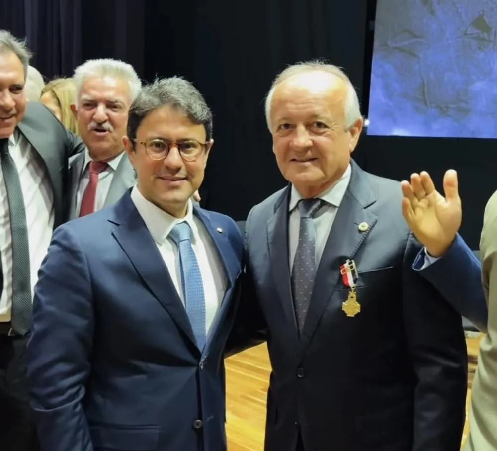 Branco Mendes é homenageado com a Medalha do Mérito Cel PM Elísio Sobreira|Foto: Divulgação