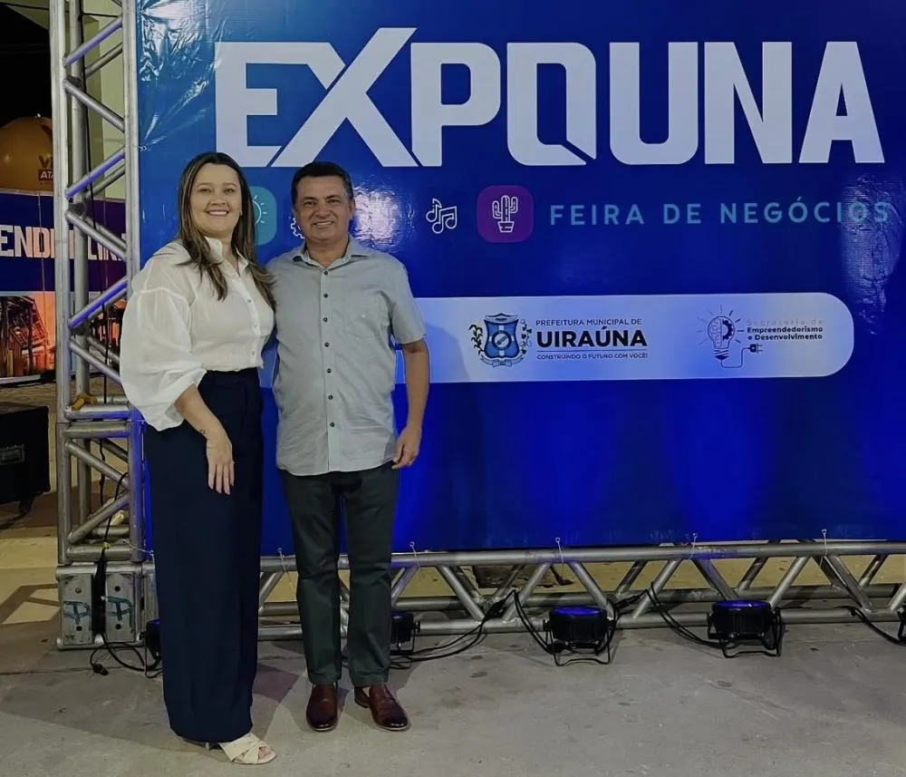 Pré-candidata Larúcia Sá e prefeito Luiz Claudino|Foto: Divulgação