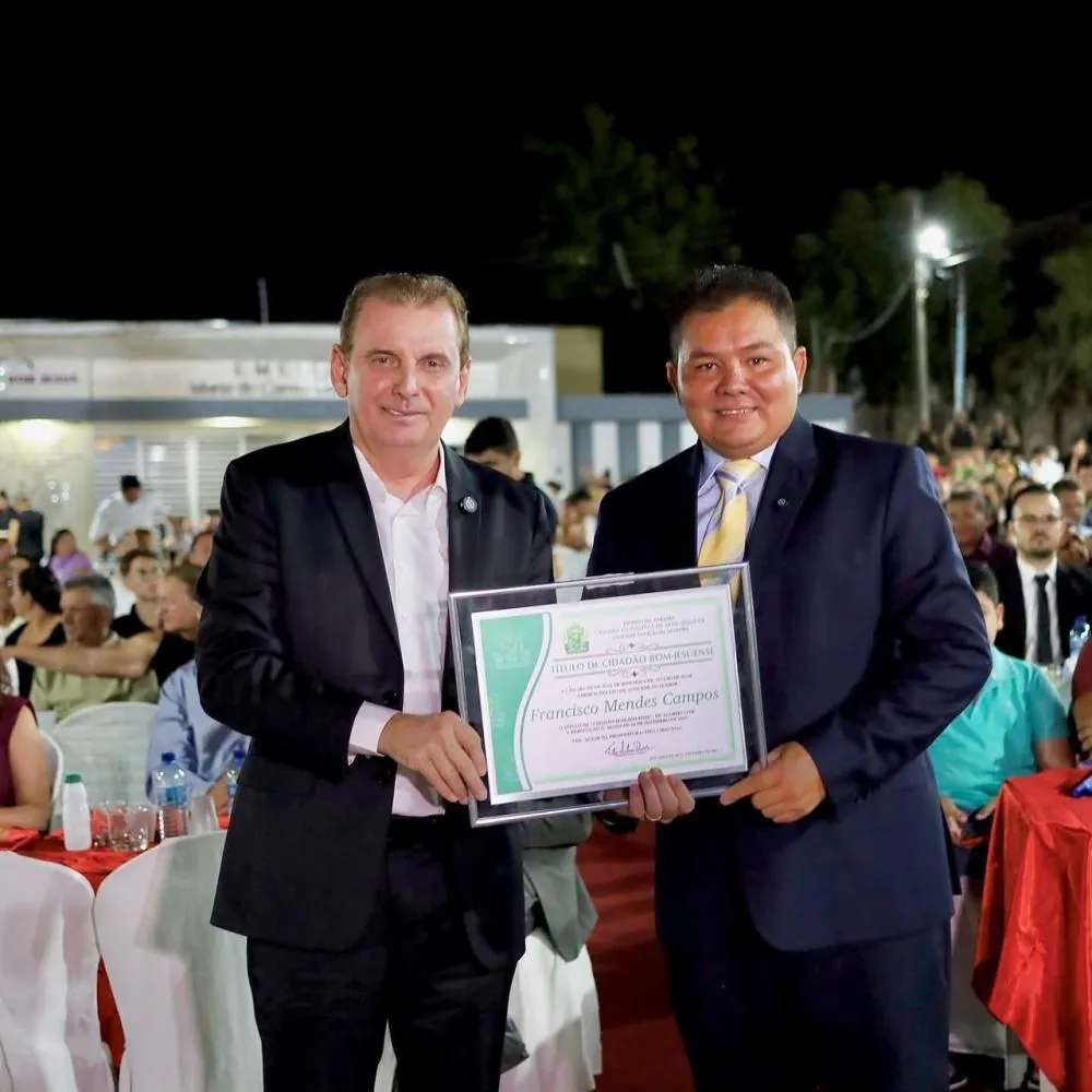 Título de Cidadão Bonjesuense ao deputado estadual Chico Mendes|Foto: Divulgação