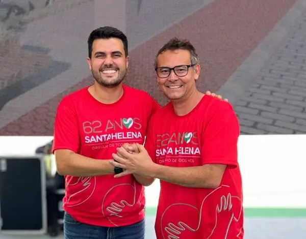 Prefeito João Cléber ao lado do deputado e atual secxretário, Wilson Filho 