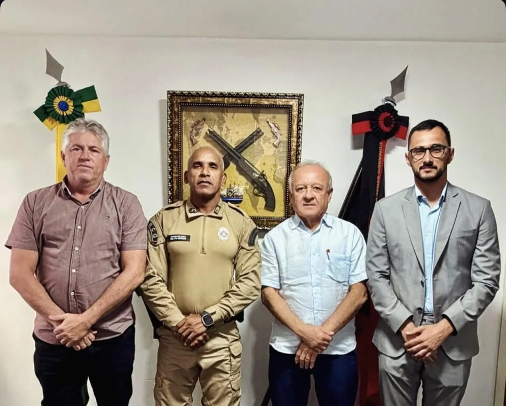 Branco Mendes dialoga sobre segurança do Litoral Sul com comandante-geral|Foto: Divulgação