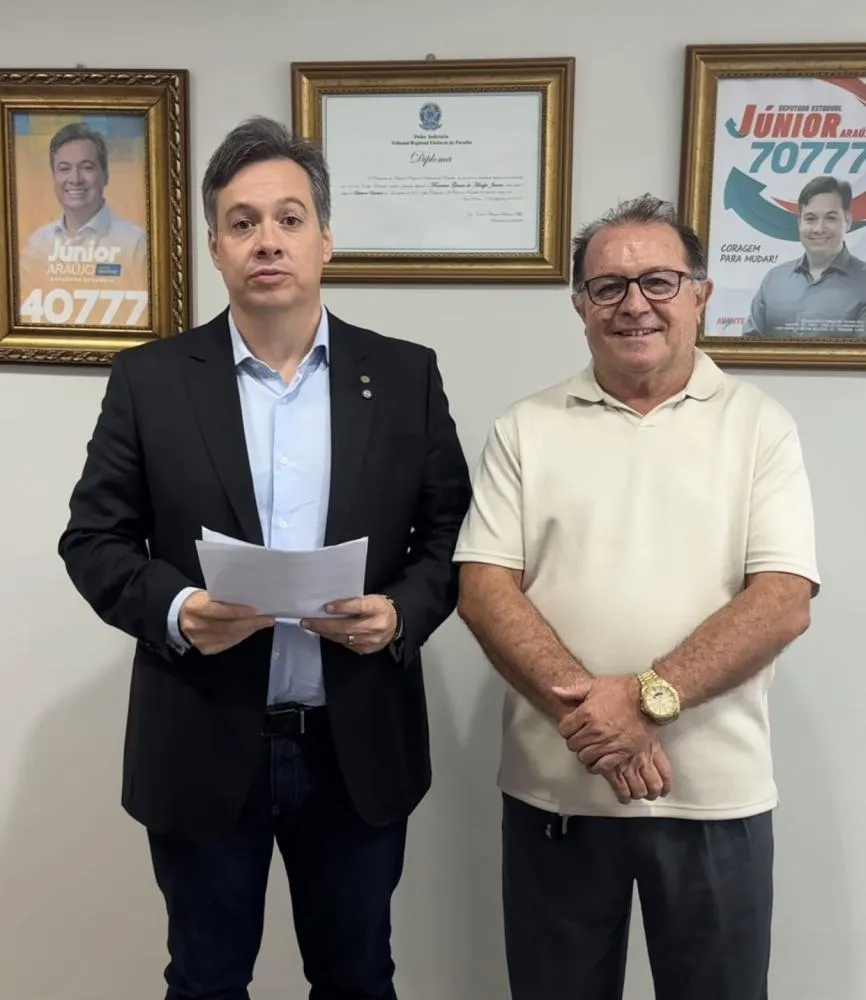 Deputado Júnior Araújo e prefeito Ceninha Lucena|Foto: Divulgação