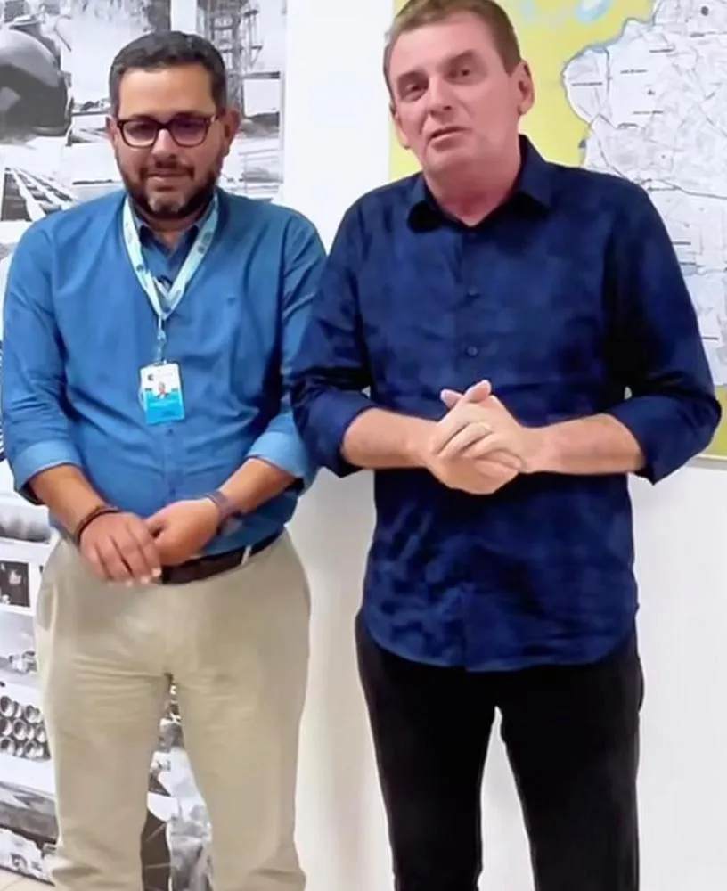 Deputado Chico Mendes e o presidente da Cagepa, Dr. Marcus Vinícius|Foto: Divulgação