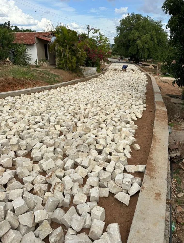 Pavimentação na comunidade da Barra|Foto: Divulgação