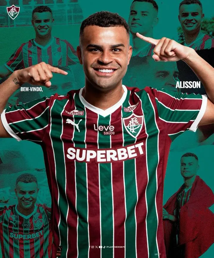 FLUMINENSE ANUNCIA VOALNTE ALISSON , REPRODUÇÃO: FLUMINENSE 