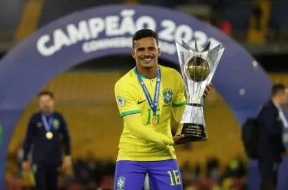 Kaiki foi campeão do Sul-Americano Sub-20 pela Seleção Brasileira • Rafael Ribeiro/CBF