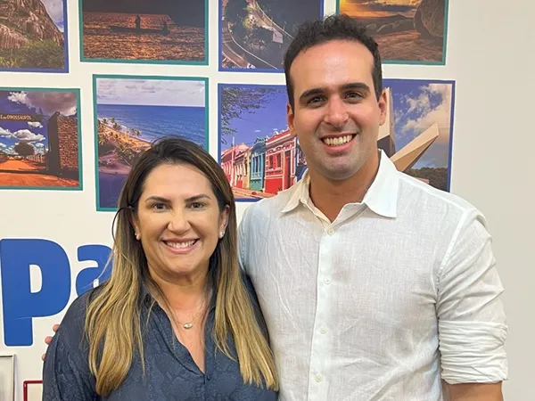 Prefeita Corrinha Delfino e o governador Lucas Ribeiro 