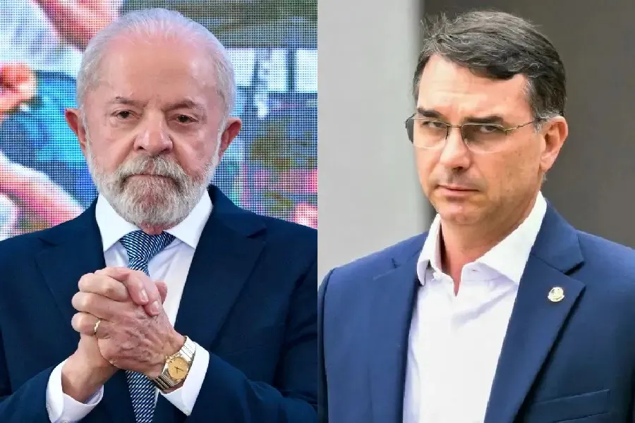 Presidente Lula (PT) e senador Flávio Bolsonaro (PL)|Foto: Divulgação